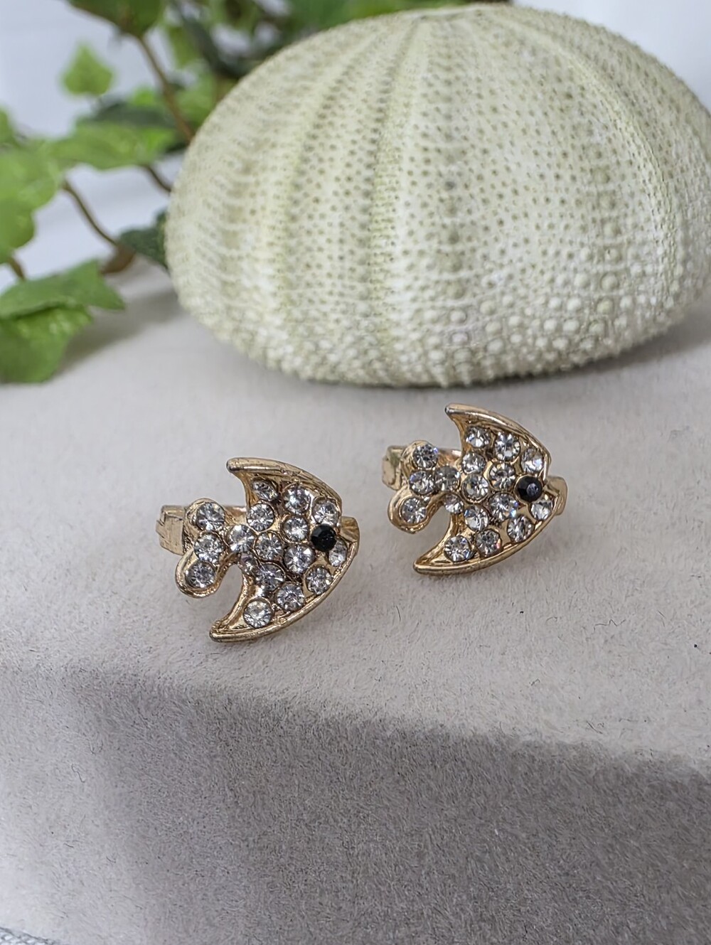 Gold Filled Angelfish Small Huggie Hoop Earrings